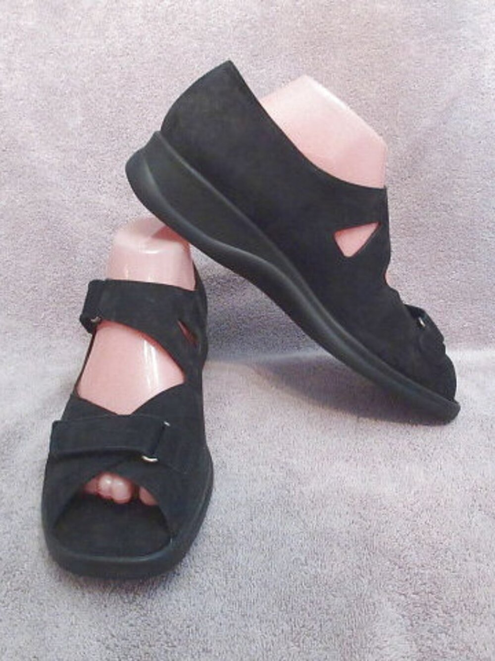 Theresia M. Orthotic Comfort Shoes Womens 10.5 Suede Leather Open Toe Walking